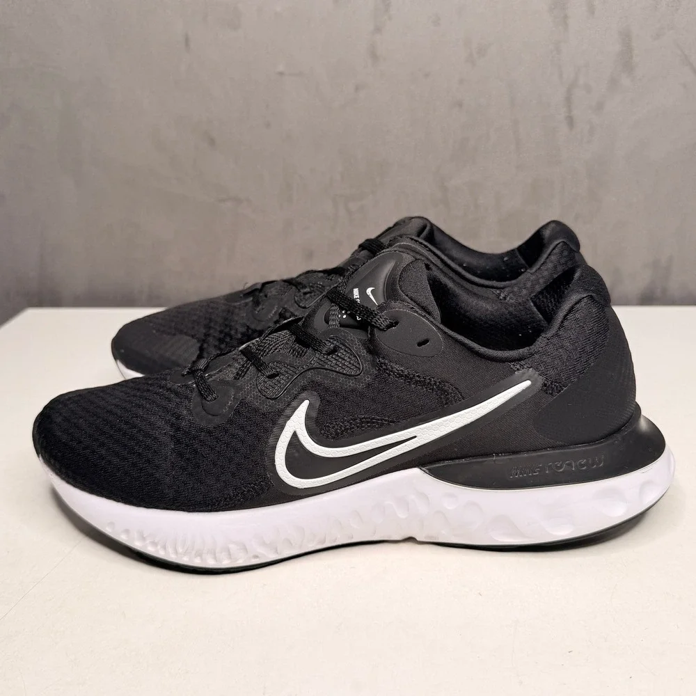 Nike Renew Ride 2 Running Shoes Mens 10.5 Black White CU3504-005 Sneakers